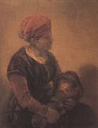 Barent fabritius Woman with a Child in Swaddling Clothes (mk33) oil painting